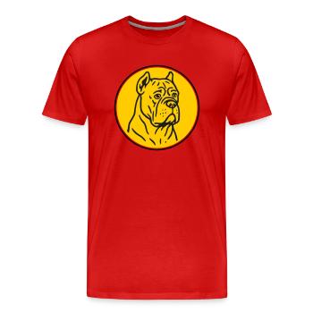 Mastif - T-shirt bio Premium Homme - rouge - Devant - Damien (186cm)