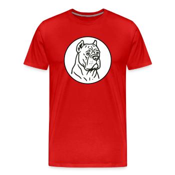 Cane corso - T-shirt bio Premium Homme - rouge - Devant - Damien (186cm)