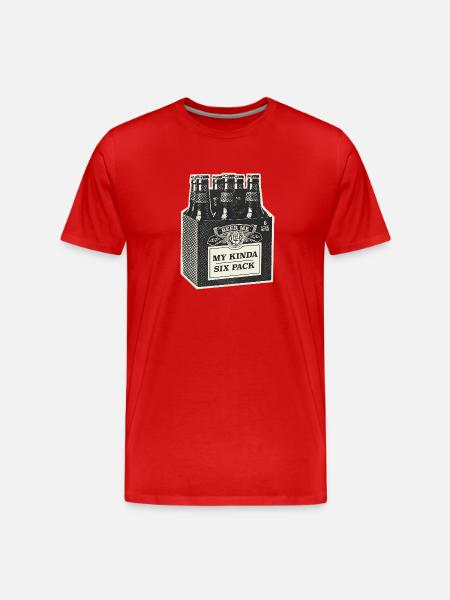 My Kinda Six Pack - Men's Premium Organic T-Shirt - red