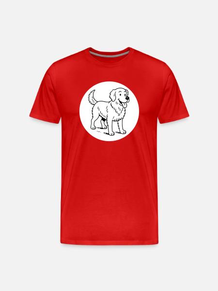 Apportierhund - Männer Premium Bio T-Shirt - Rot