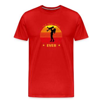 La meilleure maman de tous les temps - T-shirt bio Premium Homme - rouge - Devant - Damien (186cm)