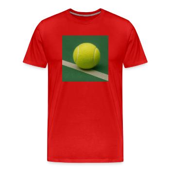 Sportarten - Tennis - Männer Premium Bio T-Shirt - Rot - Vorne - Damien (186cm)