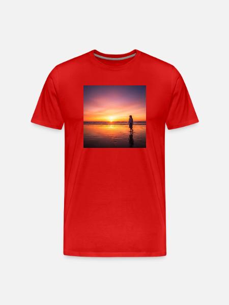Whisper of the Sunset - Men's Premium Organic T-Shirt - red