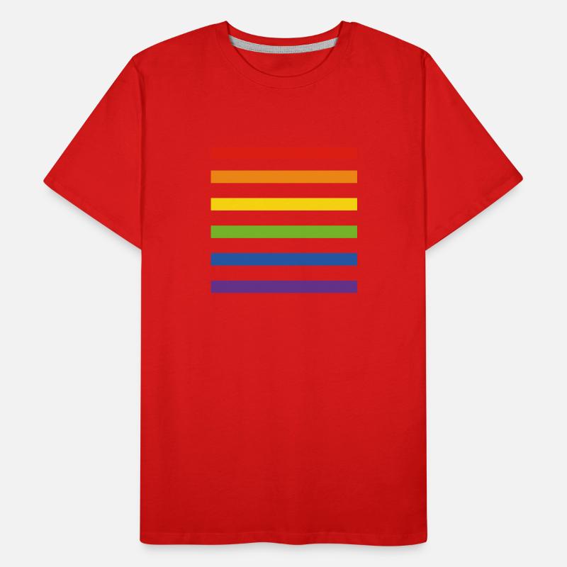 Drapeau arc-en-ciel T-shirt bio Premium Homme