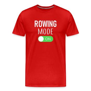 Rowing Mode On - Rowing - Rower - Rower - Men's Premium Organic T-Shirt - red - Front - Damien (186cm)