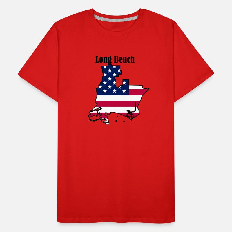 Long beach Men's Premium Organic T-Shirt