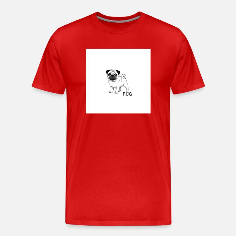 Der Mops - Männer Premium Bio T-Shirt - Rot