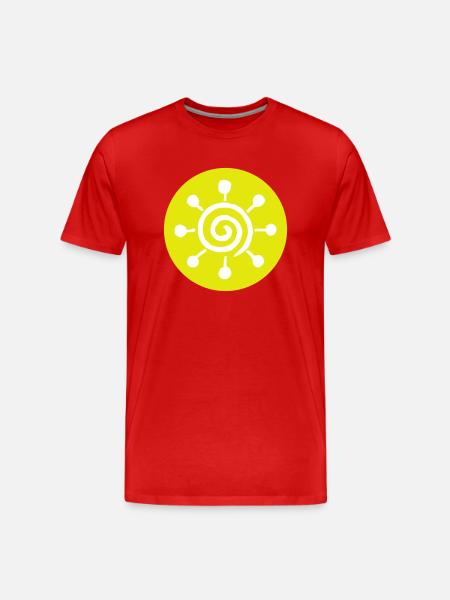 Sonne Symbol - Männer Premium Bio T-Shirt - Rot