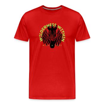 Zebra - Wilderness Within - Wild and Free - Men's Premium Organic T-Shirt - red - Front - Damien (186cm)