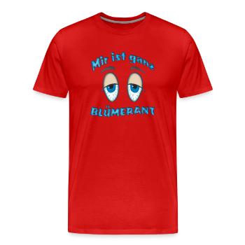 Mir ist ganz blümerant - Männer Premium Bio T-Shirt - Rot - Vorne - Damien (186cm)