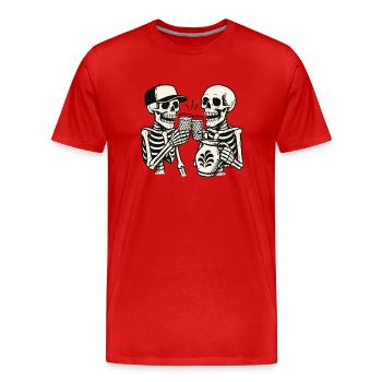 Bembel Buddies - Men's Premium Organic T-Shirt - red - Front - Damien (186cm)