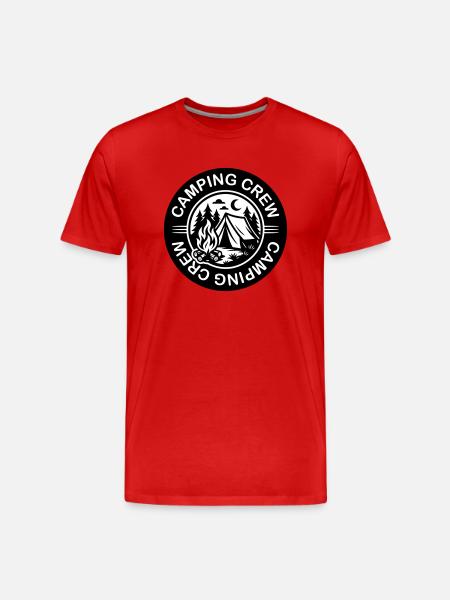Camping Crew Tent Campfire - Men's Premium Organic T-Shirt - red