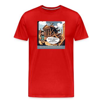 3 Tage vor der Kreuzigung - Männer Premium Bio T-Shirt - Rot - Vorne - Damien (186cm)