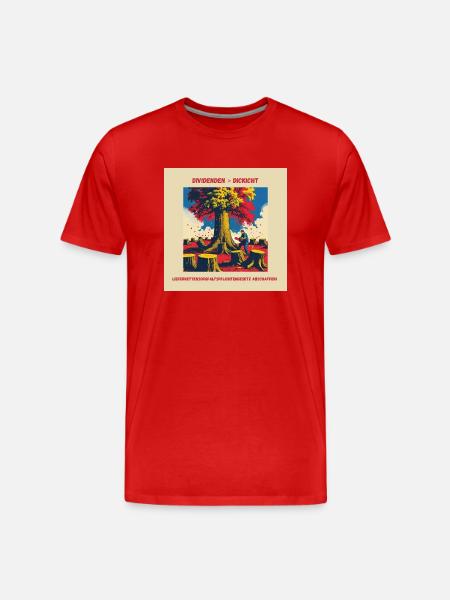 DIVIDENDEN STATT DICKICHT - Männer Premium Bio T-Shirt - Rot