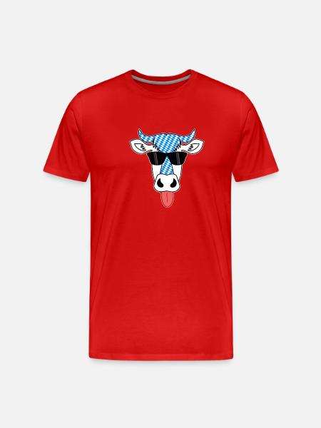 Vache Bavaroise - T-shirt bio Premium Homme - rouge
