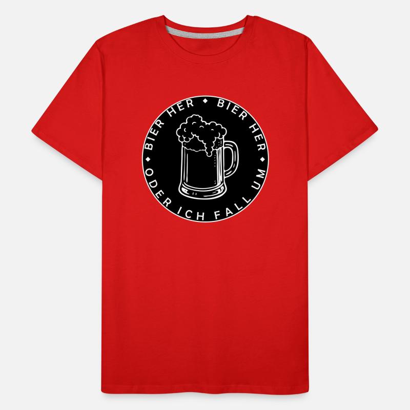 Bienen hier - Oder ich fall um! Männer Premium Bio T-Shirt