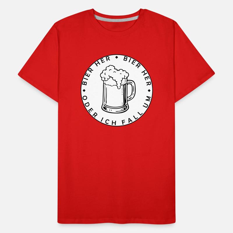 Bienen hier - Oder ich fall um! Männer Premium Bio T-Shirt