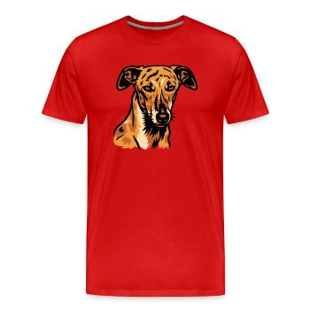 Galgo Español – Spanische Anmut - Männer Premium Bio T-Shirt - Rot - Vorne - Damien (186cm)