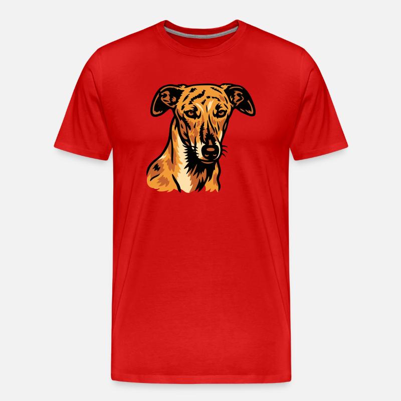 Galgo Español – Spanische Anmut - Männer Premium Bio T-Shirt - Rot