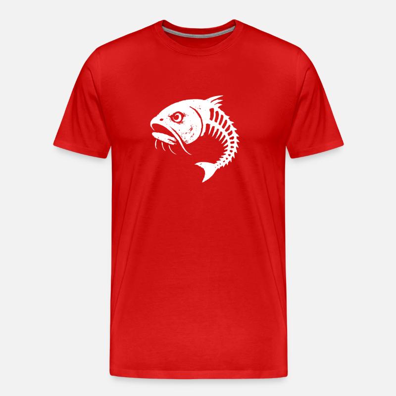 Fischgrate Sauer - Männer Premium Bio T-Shirt - Rot