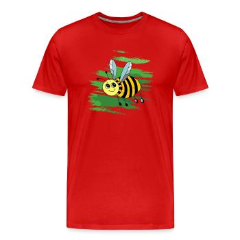 Insecte - T-shirt bio Premium Homme - rouge - Devant - Damien (186cm)
