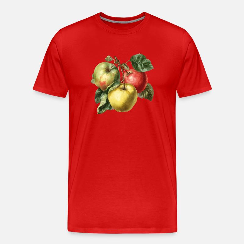 Apfel - Männer Premium Bio T-Shirt - Rot