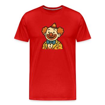 clown - T-shirt bio Premium Homme - rouge - Devant - Damien (186cm)