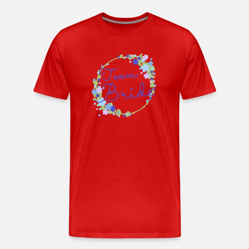 Team Bride /Team Braut - Männer Premium Bio T-Shirt - Rot