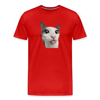 Mlem-Pixel-Effekt - Männer Premium Bio T-Shirt - Rot - Vorne - Damien (186cm)