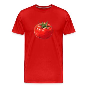 Tomato - Men's Premium Organic T-Shirt - red - Front - Damien (186cm)