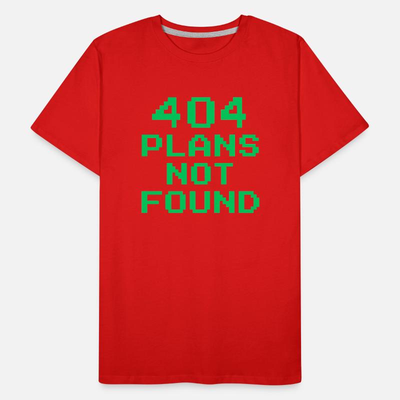 404 Plans Not Found | Retro Pixel Arcade Meme Men's Premium Organic T-Shirt