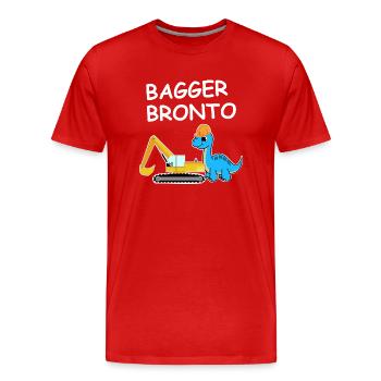Excavatrice Bronto - T-shirt bio Premium Homme - rouge - Devant - Damien (186cm)