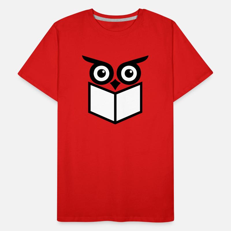 Lese Eule Männer Premium Bio T-Shirt