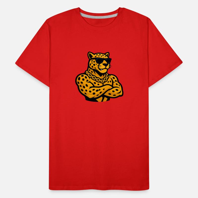 leopard gepard comic Männer Premium Bio T-Shirt