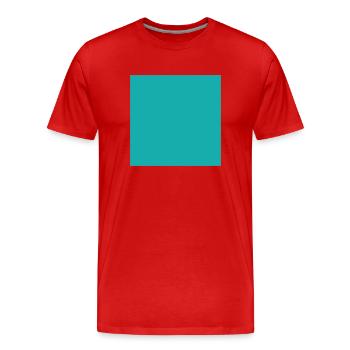 Quadrat 2.0 - Männer Premium Bio T-Shirt - Rot - Vorne - Damien (186cm)