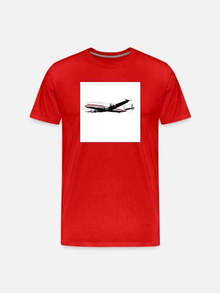 Flugzeug - Männer Premium Bio T-Shirt - Rot
