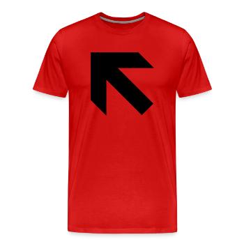 Flèche - T-shirt bio Premium Homme - rouge - Devant - Damien (186cm)