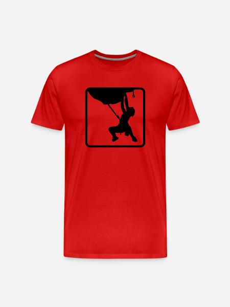 klettern01 - Männer Premium Bio T-Shirt - Rot