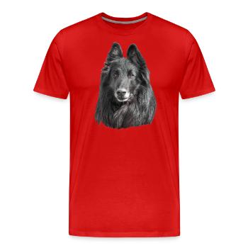 Groenendael Belgischer Schäferhund - Männer Premium Bio T-Shirt - Rot - Vorne - Damien (186cm)