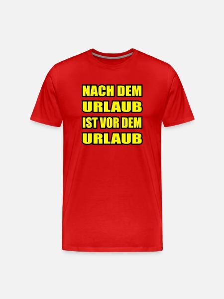 urlaub - Männer Premium Bio T-Shirt - Rot