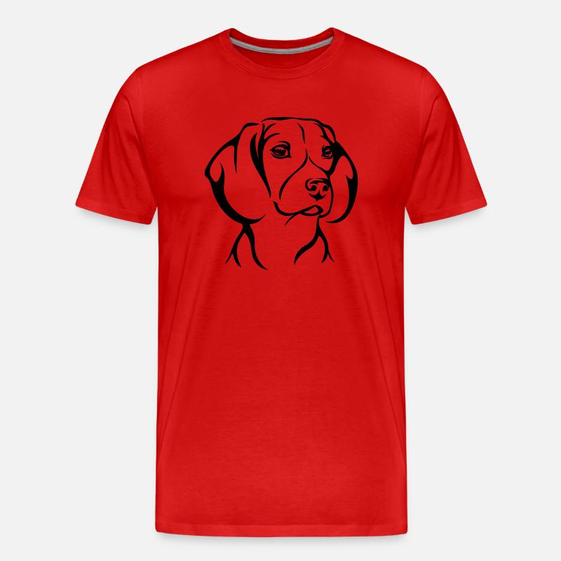 Beagle - Männer Premium Bio T-Shirt - Rot
