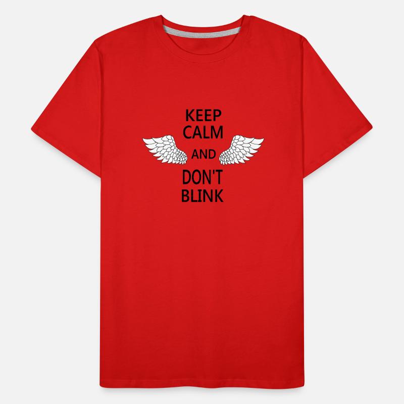 Keep calm and don't blink Männer Premium Bio T-Shirt