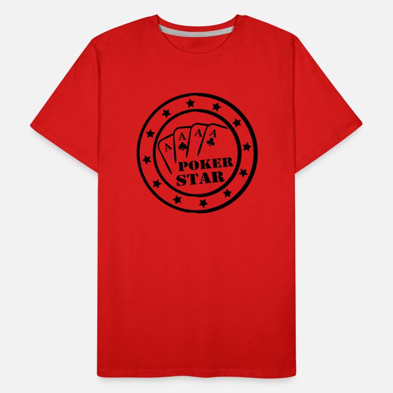 Poker Star Logo Männer Premium Bio T-Shirt