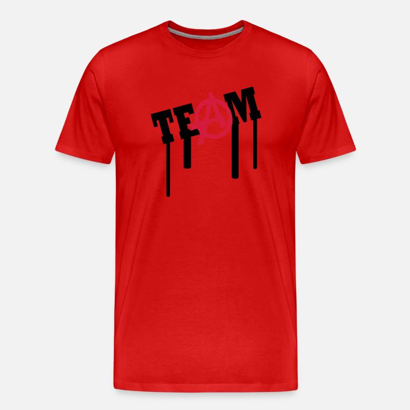 a team graffiti - Männer Premium Bio T-Shirt - Rot