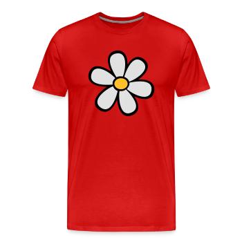 Marguerites - T-shirt bio Premium Homme - rouge - Devant - Damien (186cm)