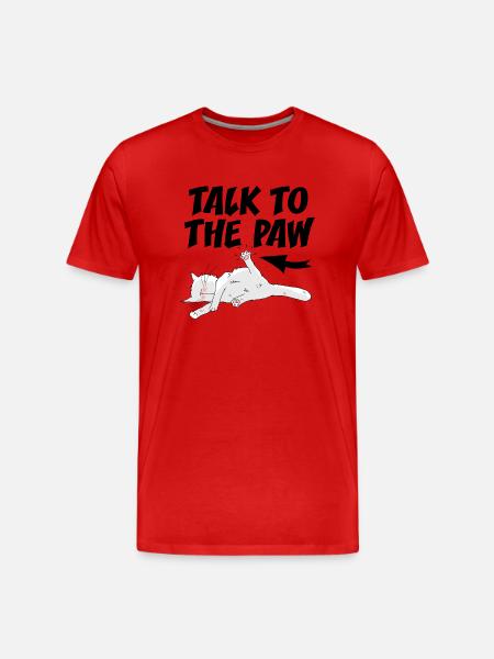 Parle à ma patte. - T-shirt bio Premium Homme - rouge