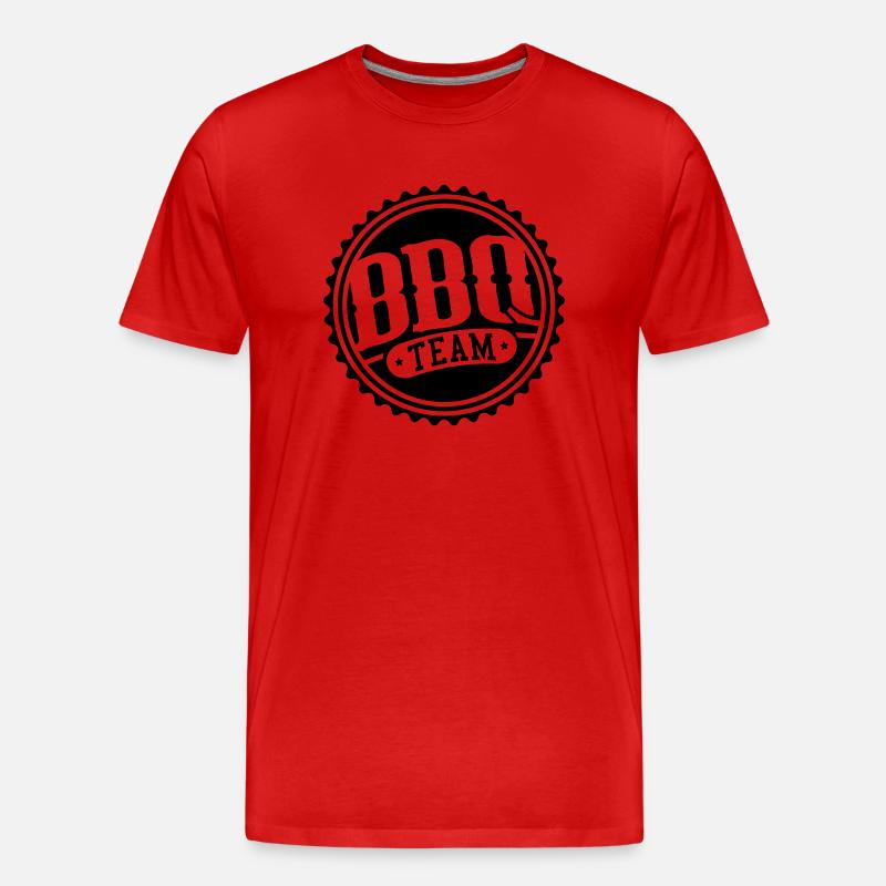 bbq_team_ti1 - Männer Premium Bio T-Shirt - Rot