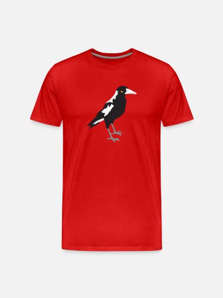 Maggie magpie serious face - Men's Premium Organic T-Shirt - red