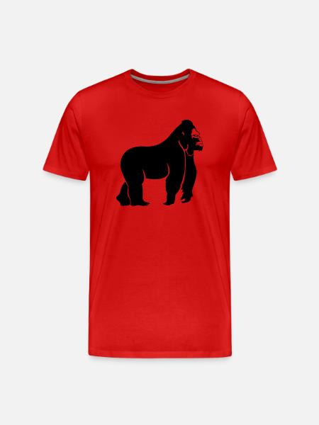 gorilla_001 - Männer Premium Bio T-Shirt - Rot