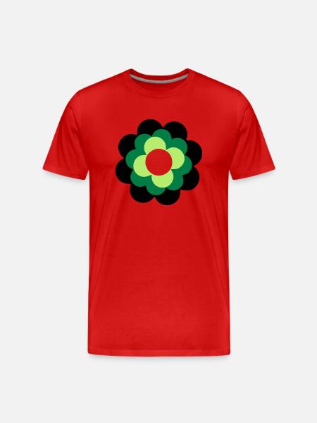 Flower one - Männer Premium Bio T-Shirt - Rot